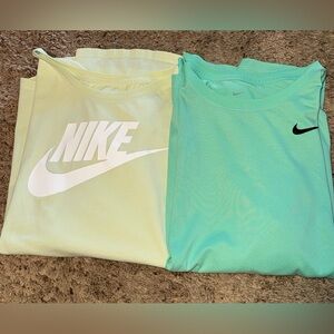Nike Women’s Lime green/yellow and mint green shirts